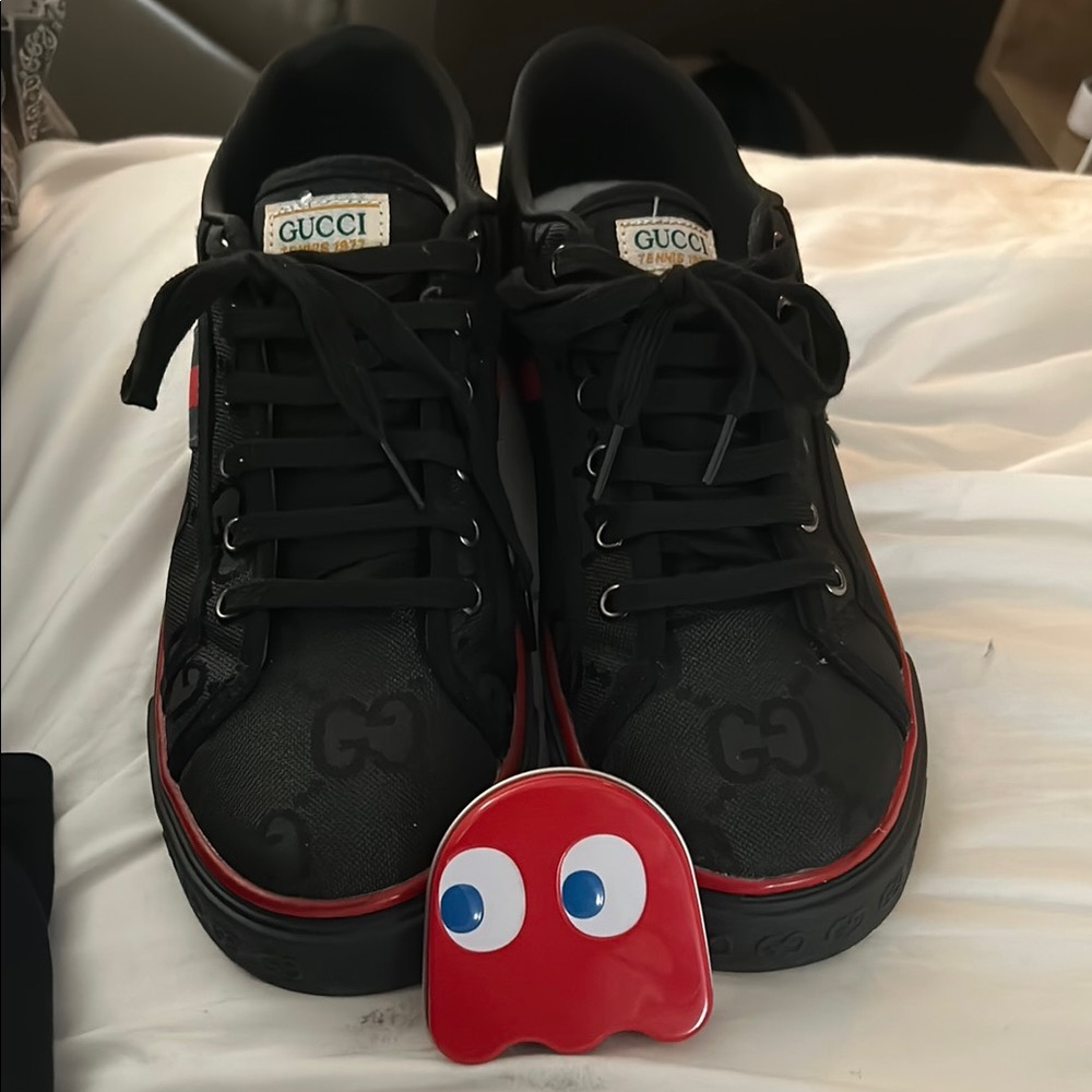Gucci Black and Red Sneakers Athletic Casual
